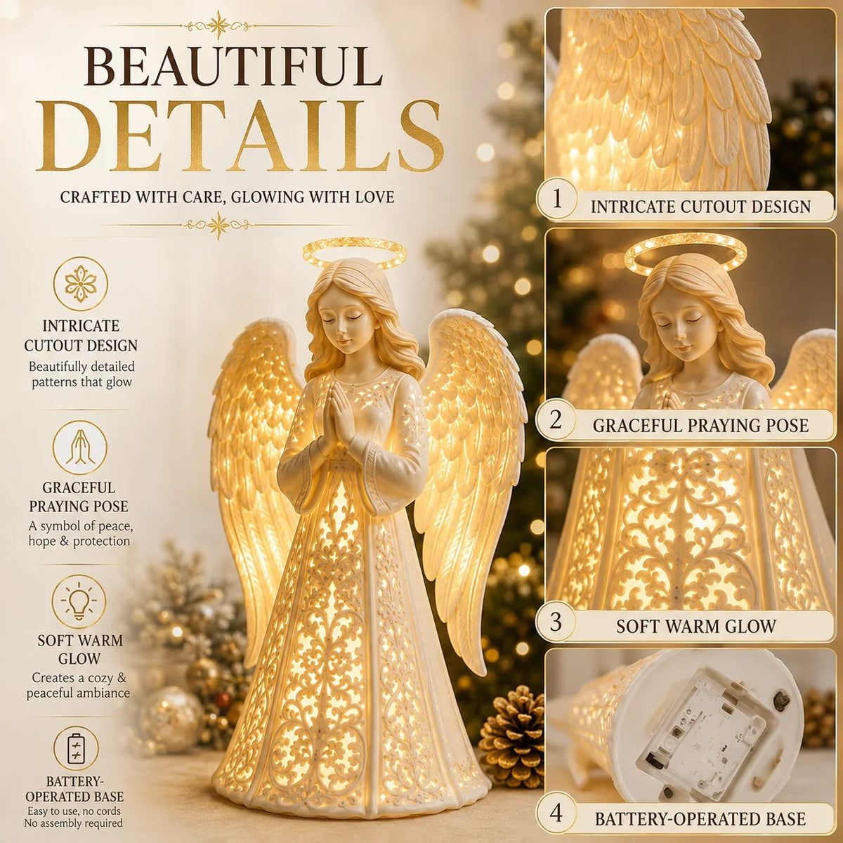 ✨ Angel Christmas Guardian Light – A Symbol of Hope, Love & Protection 4