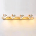 Dēmētēr Contemporary Natural LED Travertine Wood Wall Sconce 9