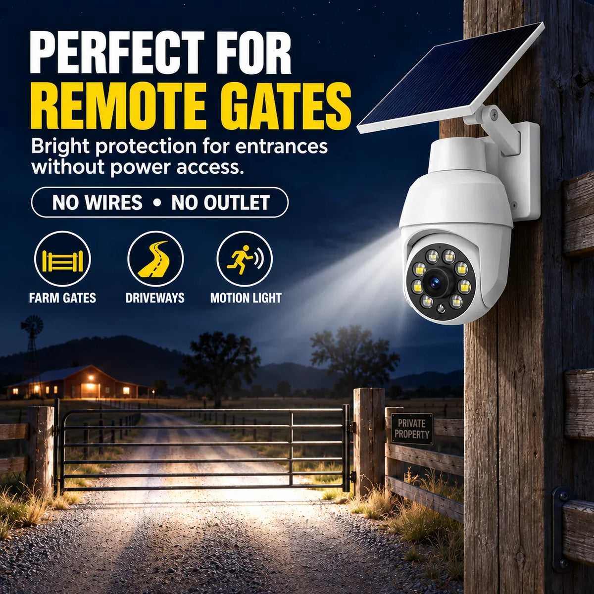 ⏰Final 6 Hours Sale 50% OFF🔥🔥 - Solar-Powered Simulated Surveillance Camera Street Light 3
