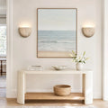 Iselin Wabi-Sabi Travertine Half-Moon Wall Sconce 5