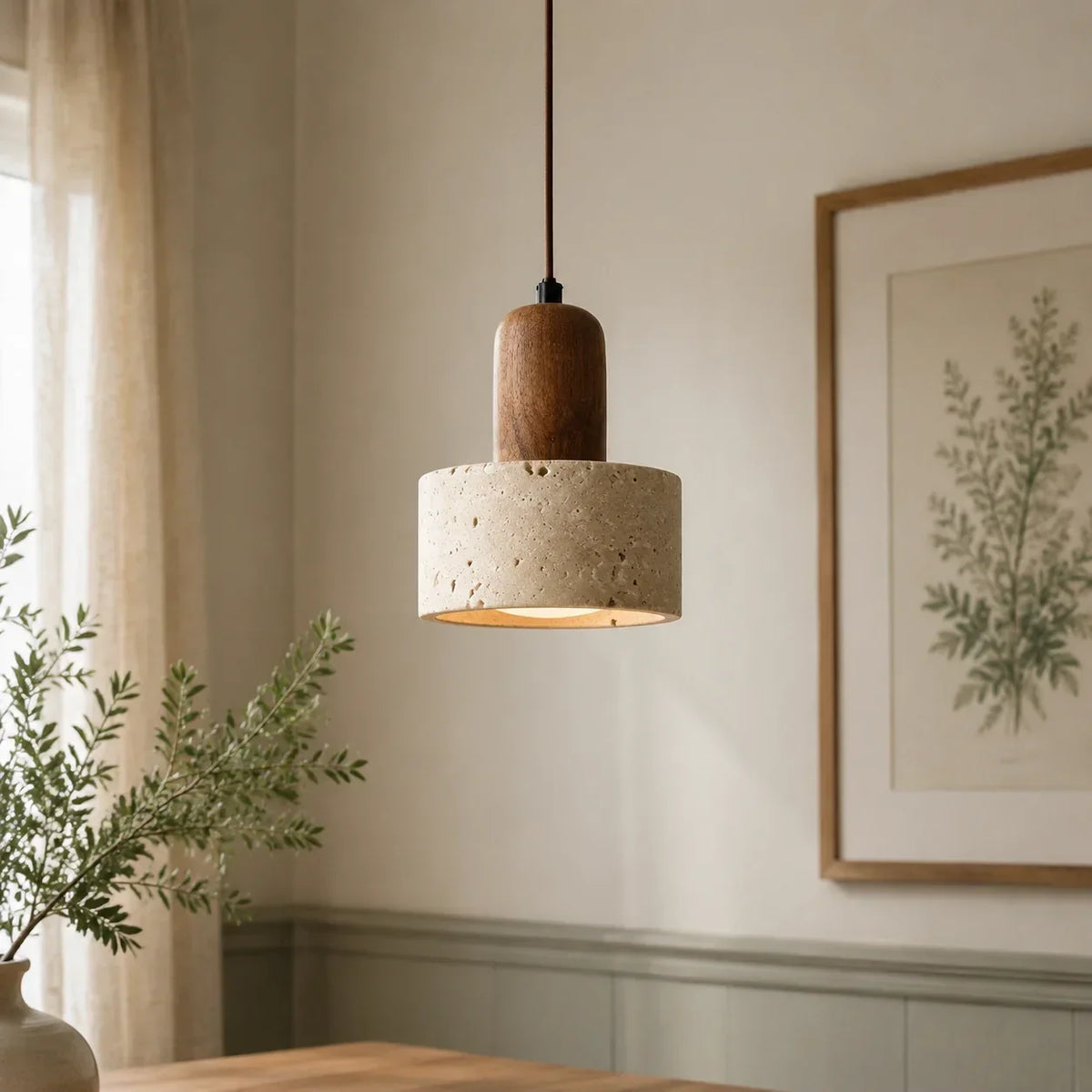 Kairi Modern Travertine Stone Pendant Light 3