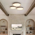 Kairi Scandinavian Travertine Stone Round Ceiling Light 7