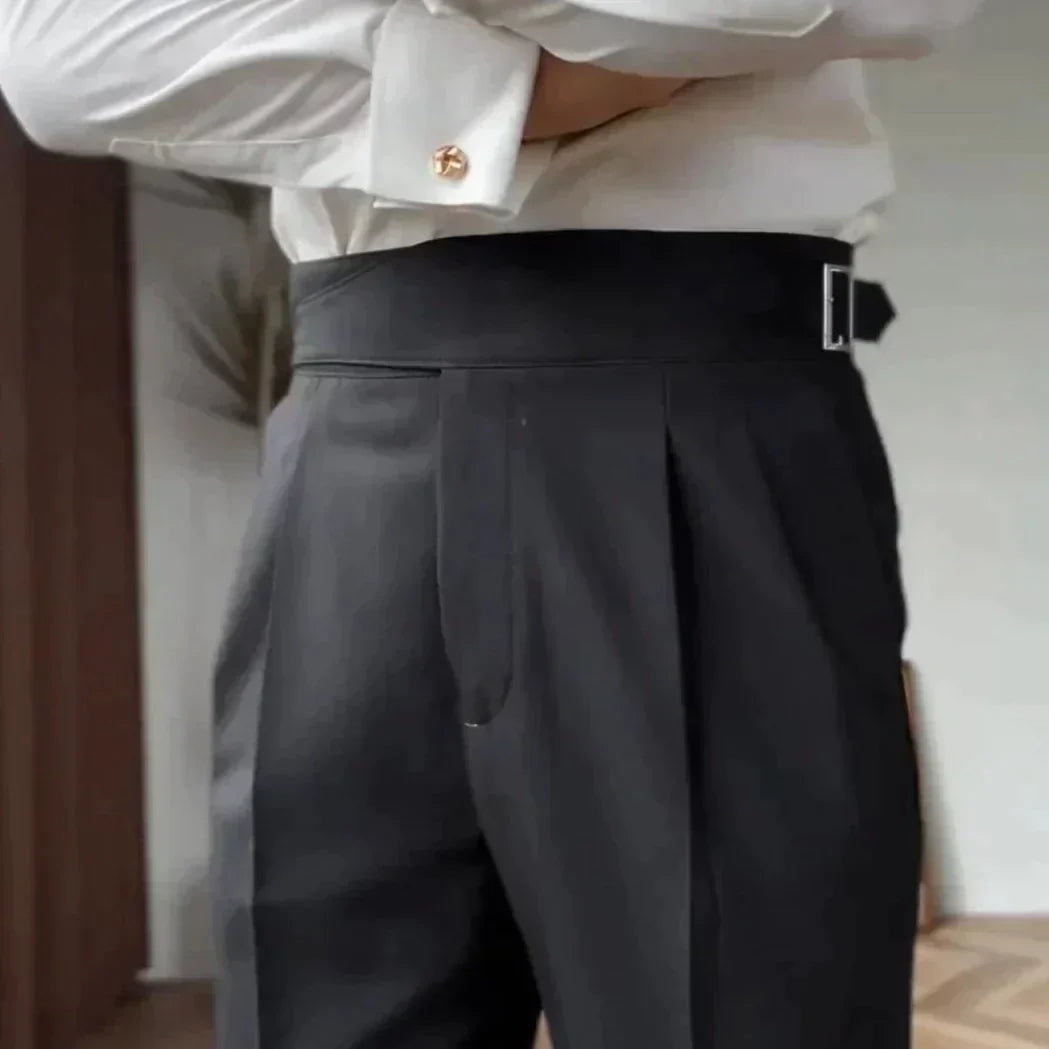 Men's Gurkha Trousers with High Waist – Isauro 0