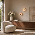 Novelle Modern Travertine Round Wall Sconce 6