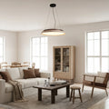 Pheme Wabi-Sabi Round Travertine Stone Pendant Light 6