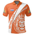 Poloshirt Heren met 3D Nederlandse Vlag, Casual Zomerstijl, Katoen, Korte Mouwen 10