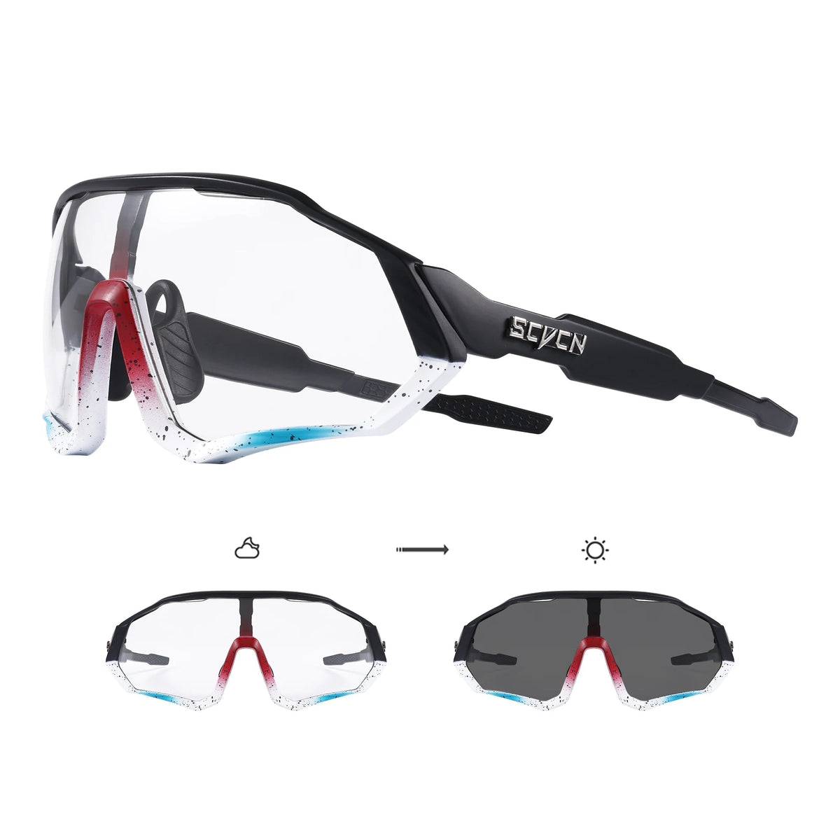 Sport Zonnebril met Meekleurende Lens en UV400 Bescherming voor Buitenactiviteiten 17