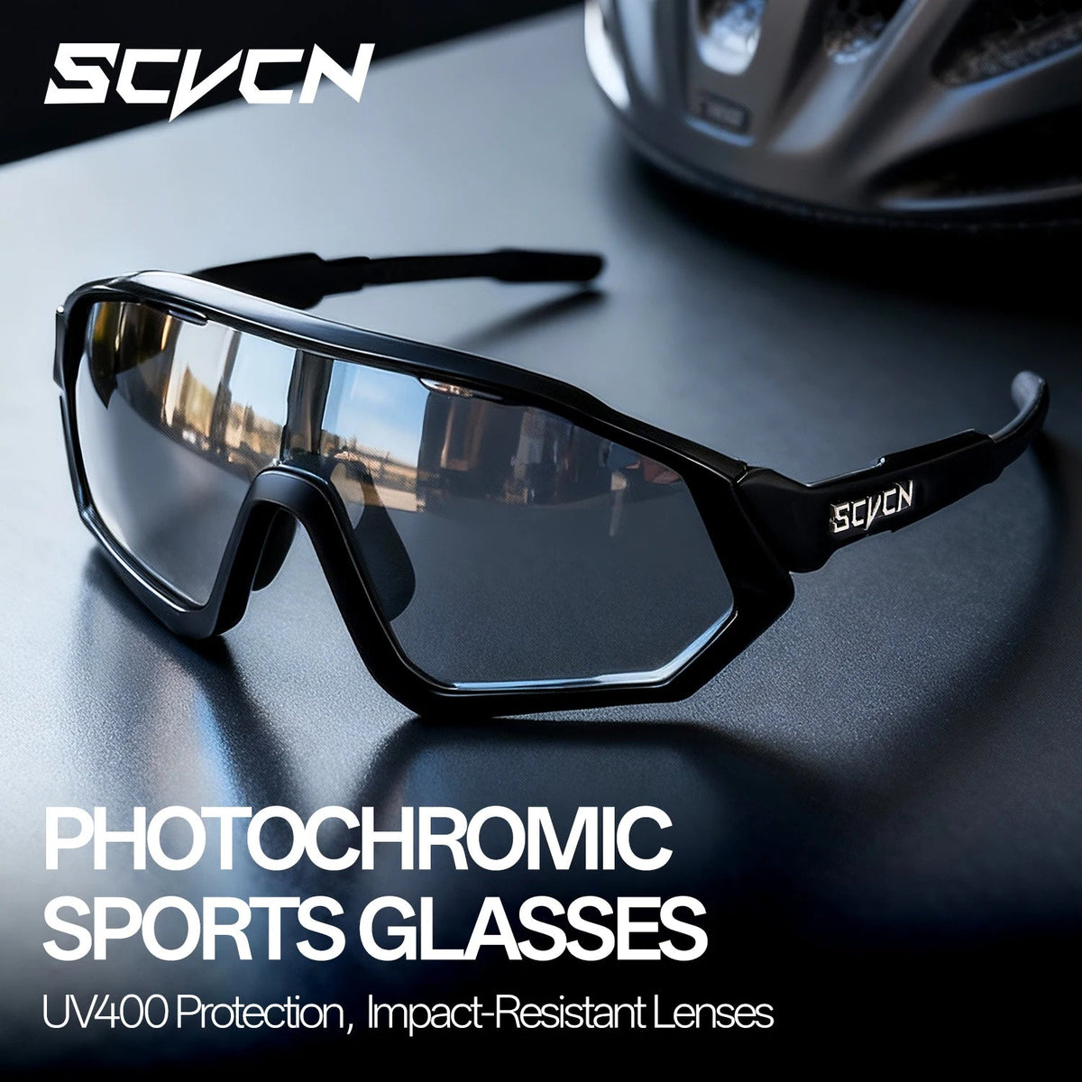 Sport Zonnebril met Meekleurende Lens en UV400 Bescherming voor Buitenactiviteiten 7