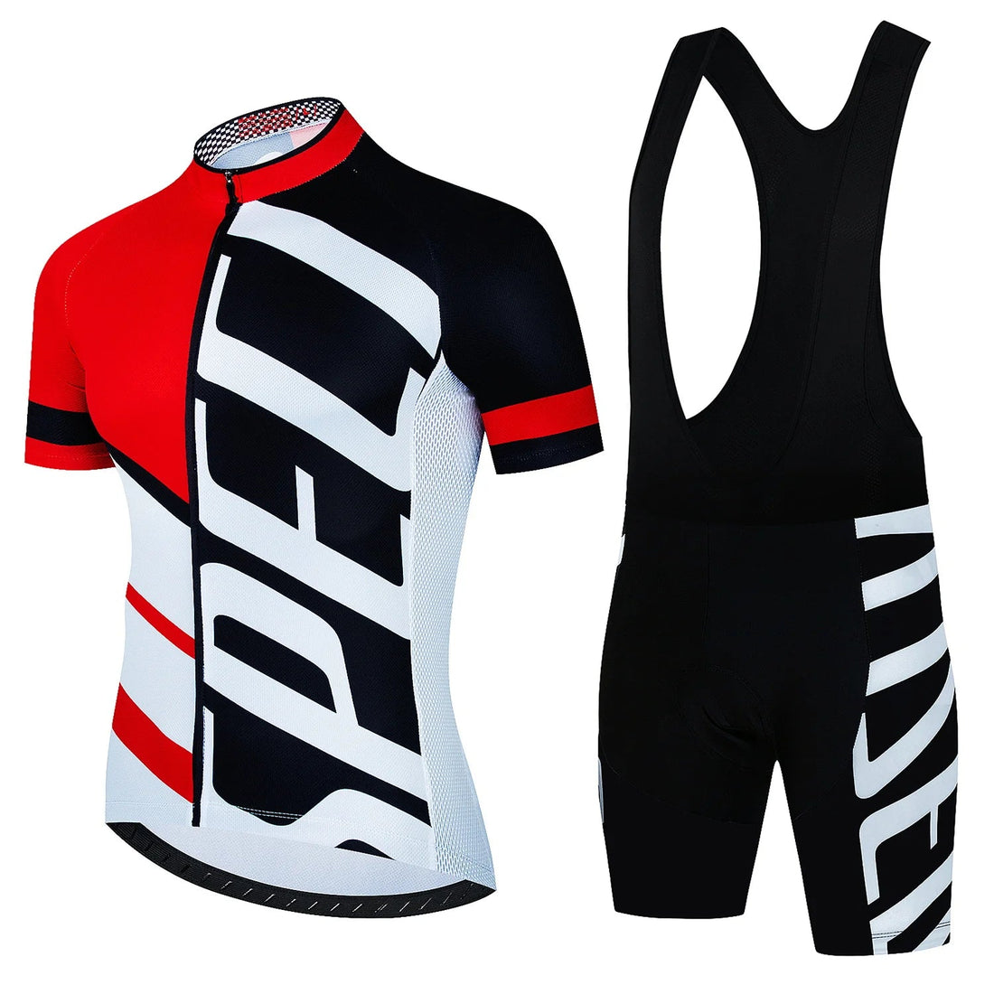 Wielerset Heren – Ademend Fietsshirt met Bibshort en Sneldrogend Materiaal 0