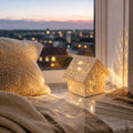Wrenn Wabi Sabi Travertine House Shaped Table Lamp 4