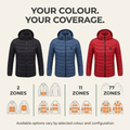 Slimme verwarmingsjas heren – USB-thermostaat en warmtezones VestraGear